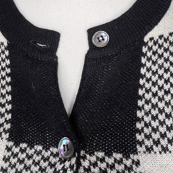 Joie cardigan Knit Button down black and white small - Picture 10 of 10